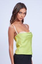 Load image into Gallery viewer, Soft Lime Satin Top
